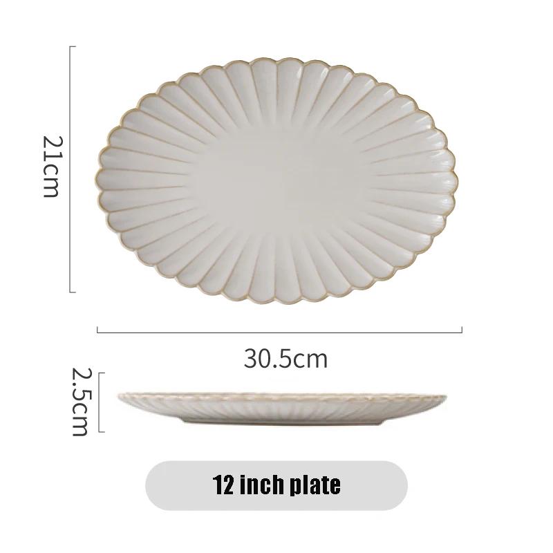 White Ceramic Plate Set Home Dinner Plate Bowl Steak Salad Tableware Creative Nordic Breakfast Dishes Plates Sets Coffee Mug Cup