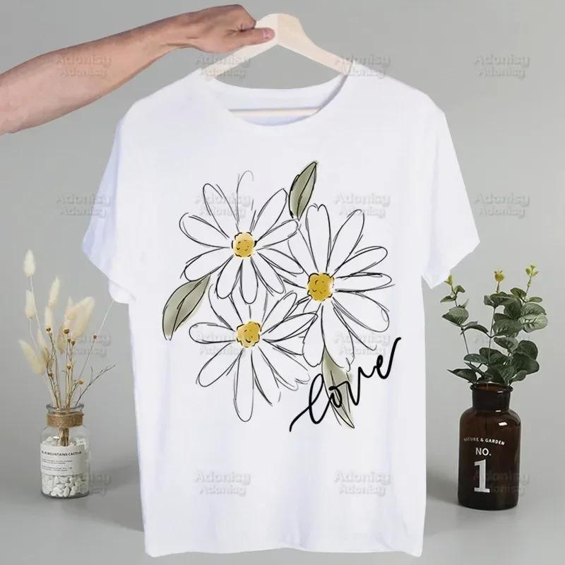 Love Daisy Feeling Daisy Men's Tshirt Cute Printing Shirt Mens Fashion T-Shirt For Men Casual Tops Short Sleeve