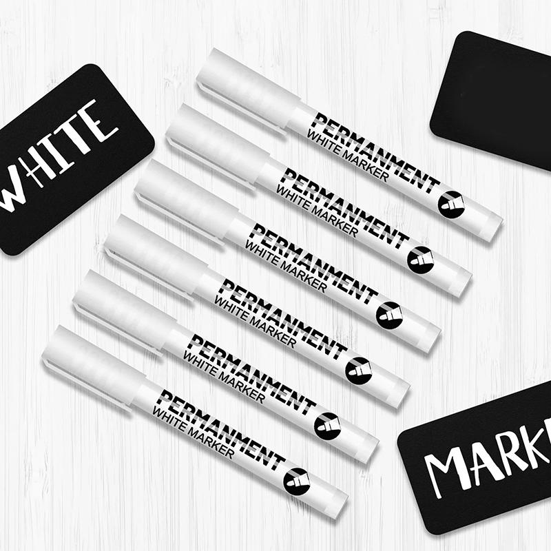 White Paint Pen For Rock Painting,Stone,Ceramic,Glass,Wood,Tire,Fabric,Metal,Canvas. Set Of 3/6/12 Acrylic Paint White Marker