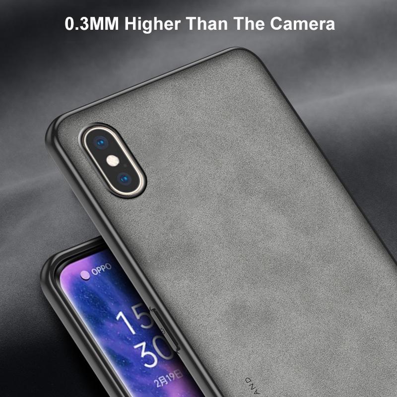 Für iPhone X XS Max Hülle Luxus PU Leder Handyhülle Für iPhone XR iPhoneX S Rückseite Matte Silikon Vollschutz Coque