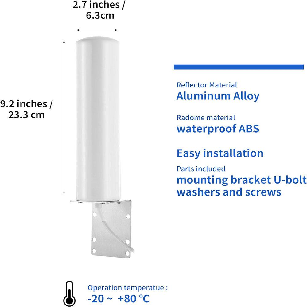 Nagy erősítésű 10-12dBi Kültéri Dupla SMA Apa Antenna 3G 4G LTE Router Jel Erősítő