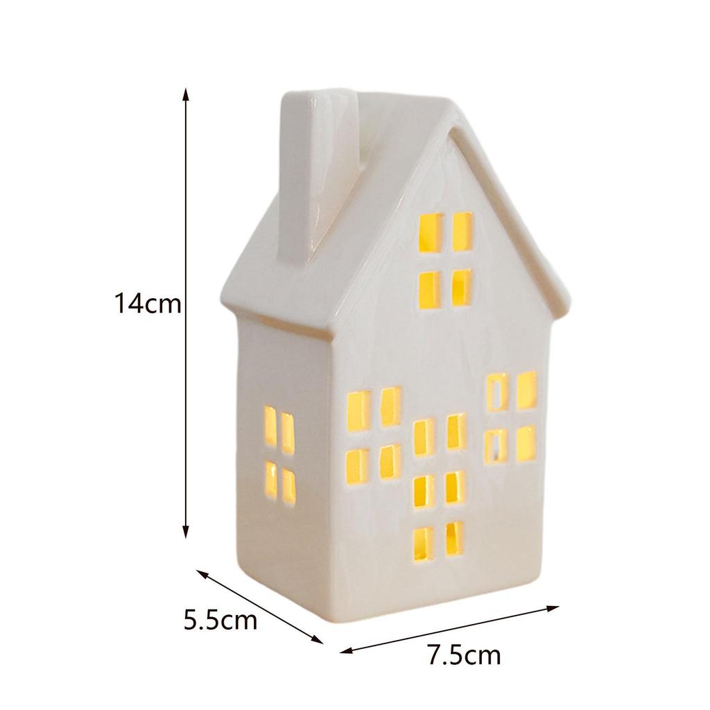 Ilumine Vila de Natal Decoração de Natal Artesanato Colecionável Decorativo Casas Rústicas de Cerâmica para Casa Fazenda Mesa Prateleira Interna