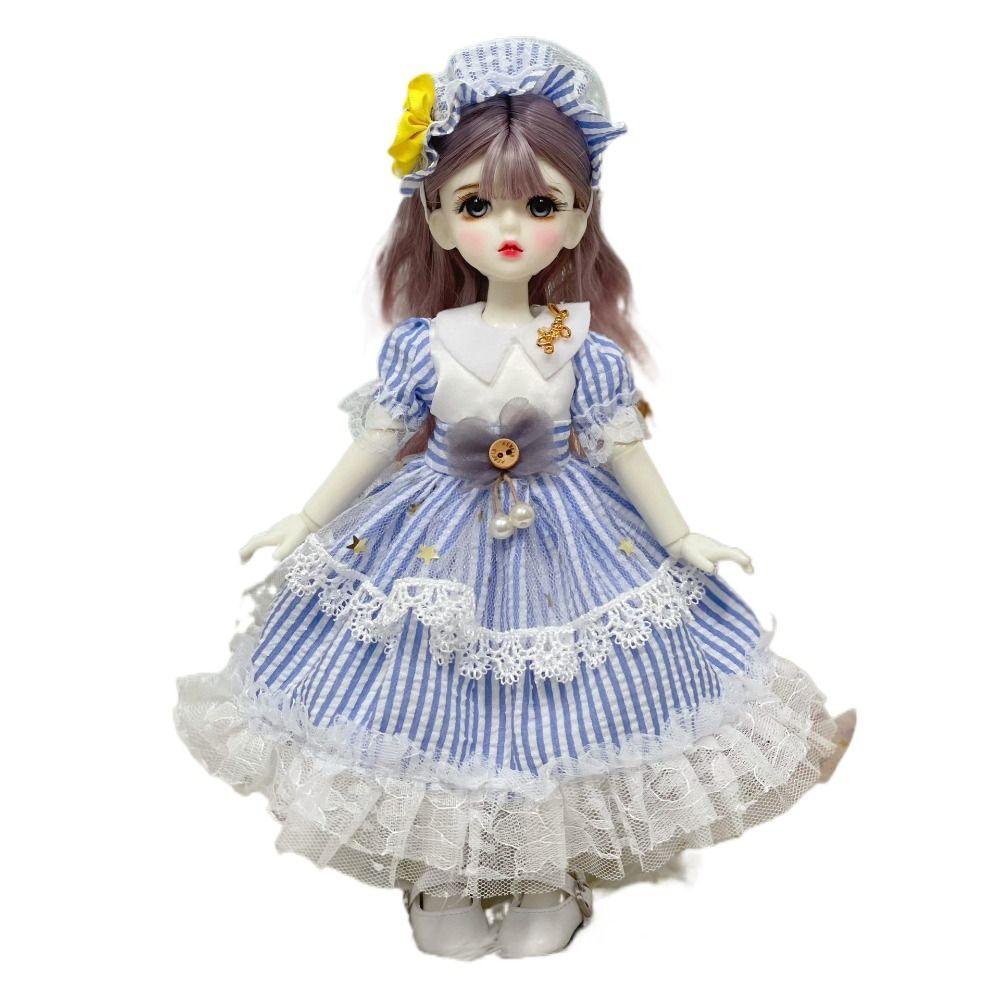 Lorita 1/6 BJD Doll Clothes with Headwear Toy Accessories Fashion Girl Birthday Gift  Children