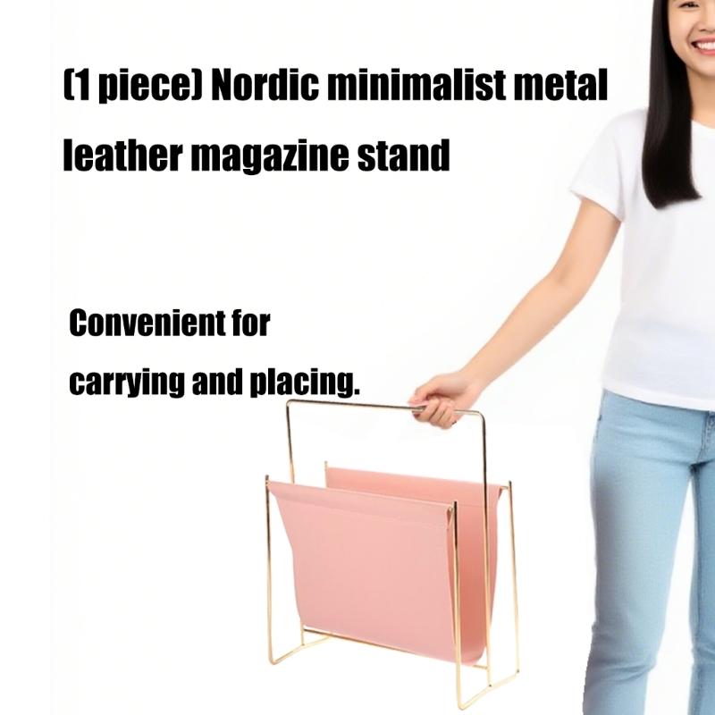 Scandinavian Iron Rack With Premium PU Leather Trim    Room Study