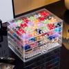 Large Multi-Layer Transparent Compartment Glass Bead Jewelry Storage Box