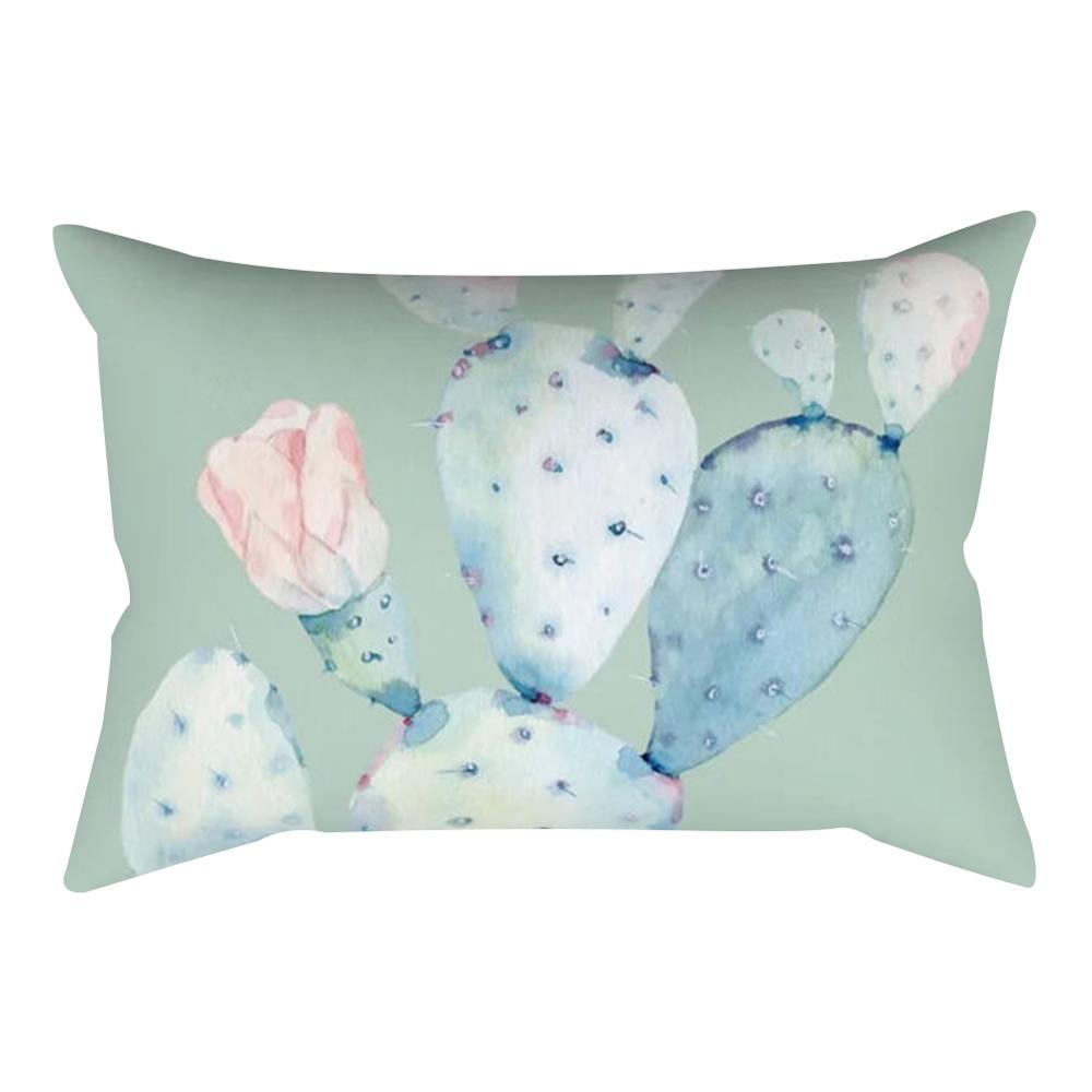 Plant Light Decorative Pillowcase Cactus Bedroom Living Room Sofa Chair Car Cushion Cover 30x50cm Home Decor Pillowcase