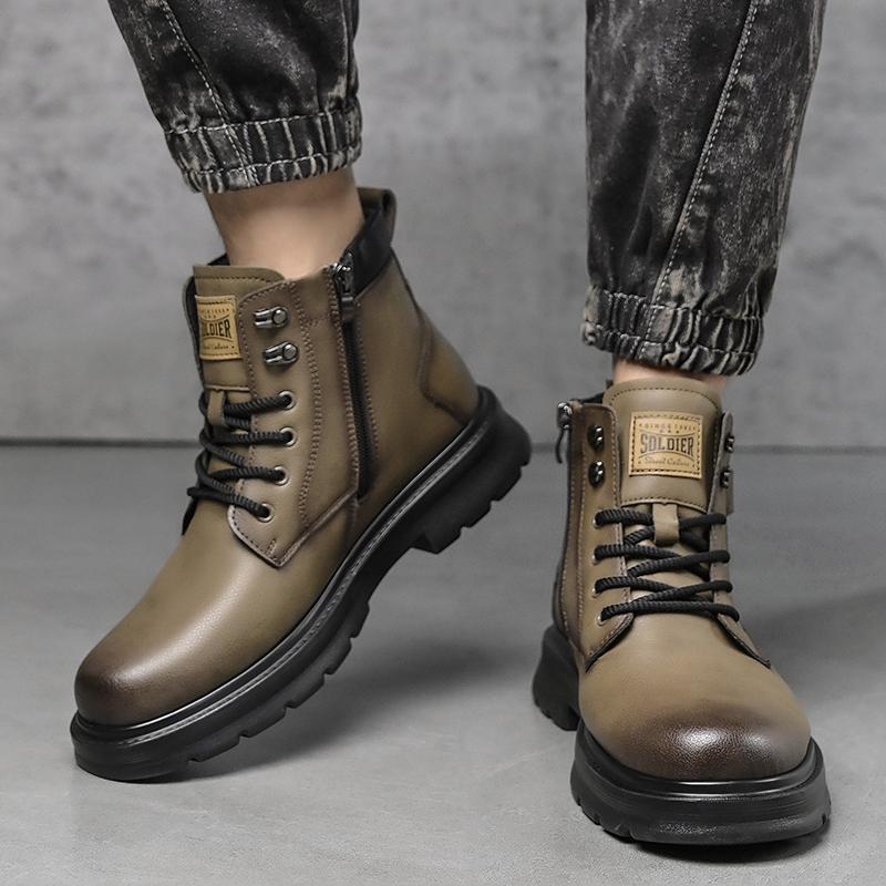 Fashion Men's Outdoor Autumn and Winter Boots Fashion Designer Style Work and Office Business High Quality Street Walking Shoes Hot