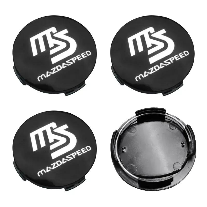 4 Peças Calota Central de Roda Emblema Tampa de Cubo Emblema Perna Longa 18MM 56MM DI53MM Novos modelos Para Mazda 3 Atenza Axela CX3 CX4 CX5 CX7