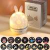1 pièce Projecteur Lumière Étoile Lapin Mignon Romantique Veilleuse Chambre d'Enfant Bohème Sommeil Lumière Ambiante LED Colorée