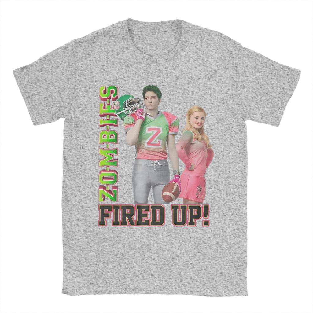 Lässiges Zombies Fired up T-Shirt für Herren Damen O-Ausschnitt Kurzarm Tops Baumwolle Sommer Top T-Shirt