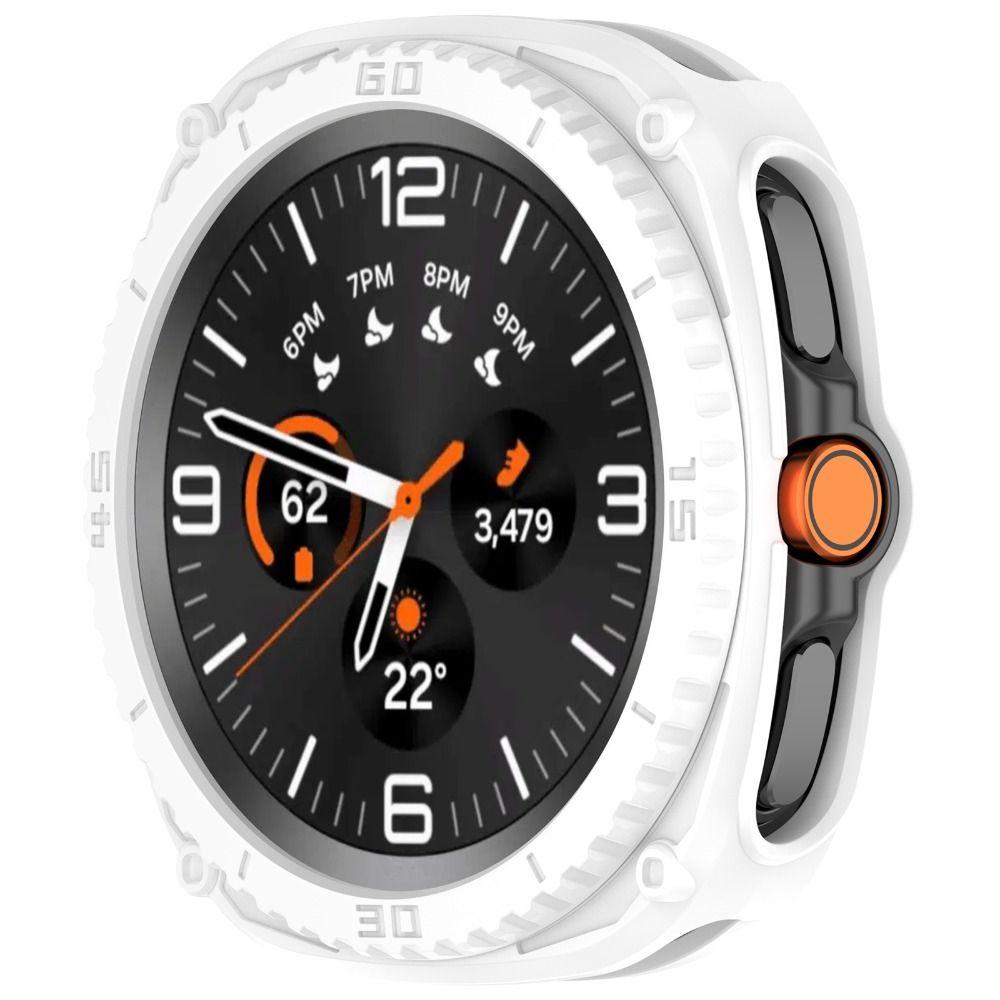 TPU Protective Frame+Watch Bezel Anti-Scratch Hollow Case Bumper Soft with Time Scale For Samsung Galaxy Watch 8 Classic Cover
