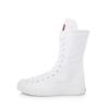 Summer High Top Women's Shoes Knee High Boots Side Zipper Flats Vulcanized Shoes Lace-Up Comfortable Platform Sneakers Female