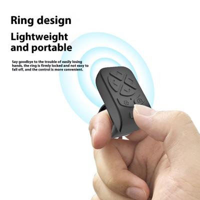 Yousheng Remote Control Stable Connection Universal Portable Wireless Bluetooth-compatible Fingertip Selfie Video Controller Automatic Page Tuner