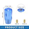 A ABSOPRO Universal Shift Knob 10cm Stick Shifter Lever Knob with 2 Adapters for Auto and Manual Vehicles Acrylic Blue