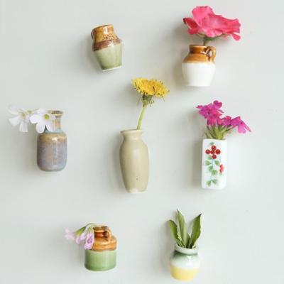 Handmade Vase Fridge Magnets Decorative Vase Refrigerator Magnet Mini Ceramic Vase  Dorm Room