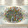 Colorful DNA Science Backdrop, STEM Education Classroom Photography Background