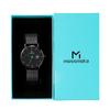 2020 Latest Model Analog Watch Men's Date Ultra-Thin Simple 6MM Mesh Band Unisex Gift Black Waterproof