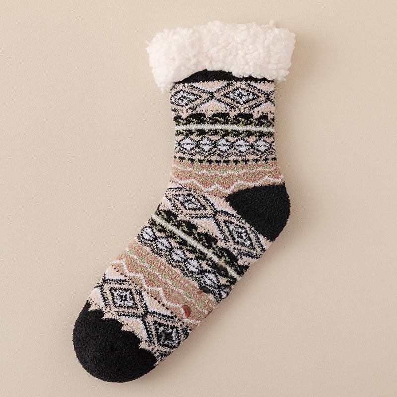 

Мужские носки средней длины из овечьей шерсти — толстые, теплые, дышащие, впитывающие пот, идеально подходят для осени и зимы. One Size чёрный