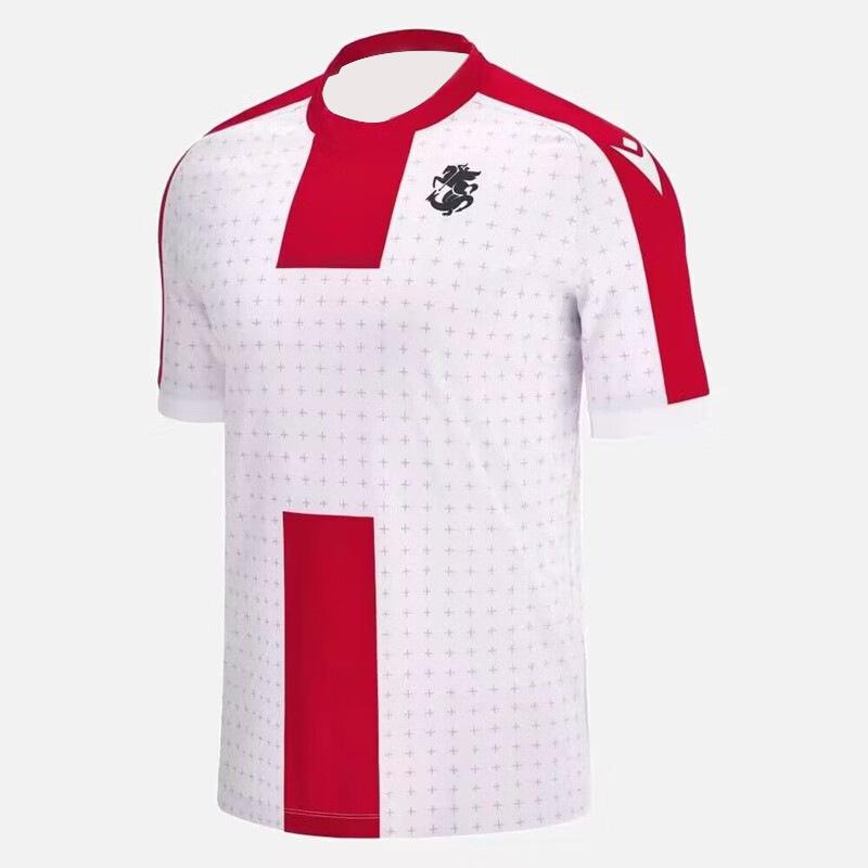 2025 Fußball Georgien Europameisterschaft Heim- und Auswärts Atmungsaktiv Schnelltrocknend Kurzarm Fußball Basketball Trainings-Kurzarmshirt