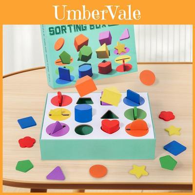 Wooden Educational Shape And Color Sorting Box For Childrens Cognitive Skill Building