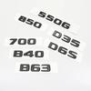 אותיות שחורות מבריקות 550G 4X4 850 550 D35 B40 D6S B63 סמל למרצדס בנץ Brabus G מכונית פגוש תא מטען אחורי W464 מדבקת לוגו