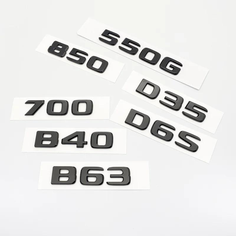 אותיות שחורות מבריקות 550G 4X4 850 550 D35 B40 D6S B63 סמל למרצדס בנץ Brabus G מכונית פגוש תא מטען אחורי W464 מדבקת לוגו