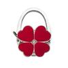 Fourleaf  External Bag Hook, Foldable Portable Hook Solid Color Leather Table Side Bag Hook Handbag Bag Hook
