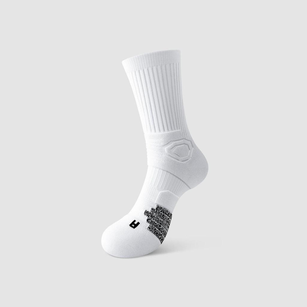 Men's Over-the-Calf Thick Terry Sports Socks for Basketball, Marathon, Running & Badminton.