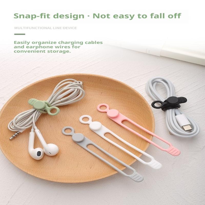 Silicone Cable Ties,Cord Organizer,Cable Straps,Reusable Cord Ties,Travel Cable Organizer ,Cute Elastic Tie, Wire Ties