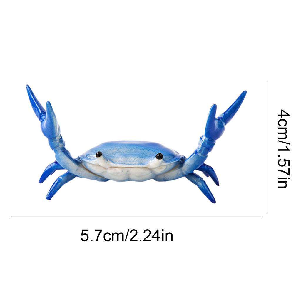 Cute Crab-Shaped Pen Holder Decorative Sculpture Sturdy Desktop Accessories Novelty Stand for Office Home Study Desk Tabletop
