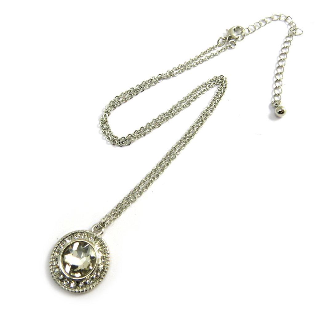 Les Trésors De Lily [N3086] - Silver White 'Sissi' Designer Necklace