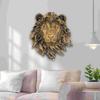 Imitation Copper Lion's Head Wall Sculpture Scene Pendants Bedroom Decorations Hanging Sculptures Home Animal