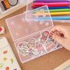 Klarer Planer-Sticker & Haftnotizen-Organizer - Mini-Schreibtisch-Aufbewahrungsbox für Studenten
