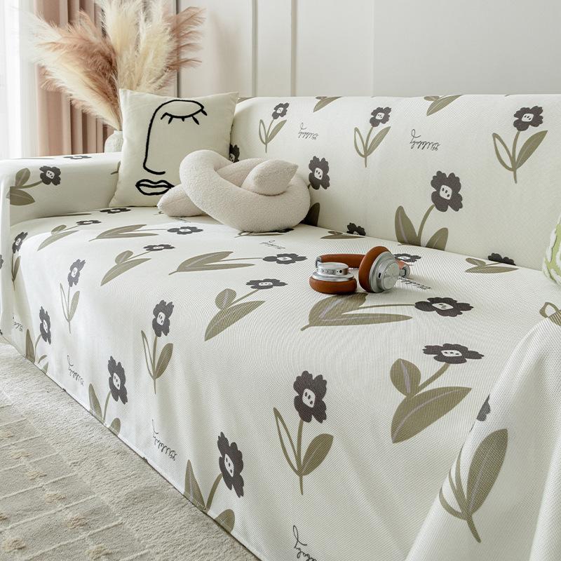 Ice Silk Sofa Cover Cloth a Whole Sofa Living Room with Summer Mat Seat Cover Cover Thin All-Inclusive
