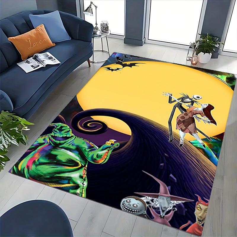 1pc Nightmare Before Christmas Carpet for Playroom Bedroom Living Room Sofa Home Decor,Game Area Rug Non-slip Floor Mat. D7280131