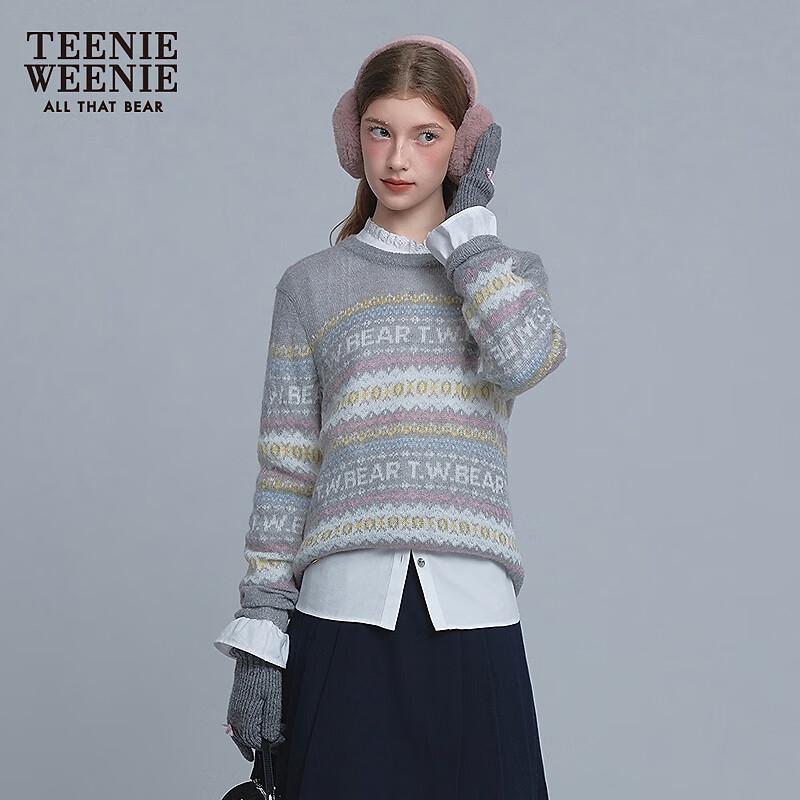 Teenie Weenie Women's Mohair Blend Jacquard Sweater