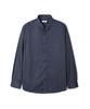 Notig 100% Cotton Semi-Overfit Satin Texture Button-Down Shirt Navy