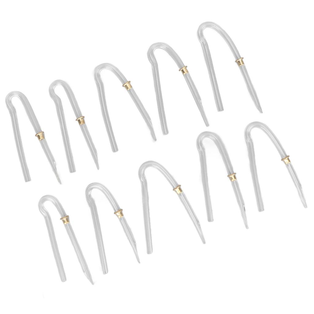 10 buc Tuburi preformate pentru mulaj auricular pentru aparat auditiv Tuburi profesionale pentru aparat auditiv BTE cu blocare metalică a tubului (3.6 X 2mm)