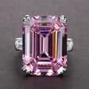 Elegant Large Rectangular Zircon Women's Ring - Luxury Wedding & Engagement Jewelry