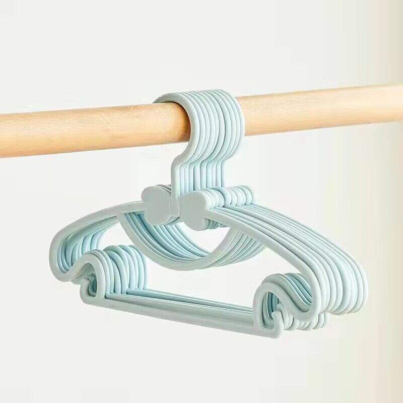 5 Pcs Portable Clothes Hanger Children Toddler Baby Clothes Coat Plastic Hangers Hook Household Kids Clothing Organizer