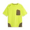Li Ning CF Splicing Round Neck Breathable Loose Versatile Short Sleeve T-Shirt Men Tops ATSV637-3