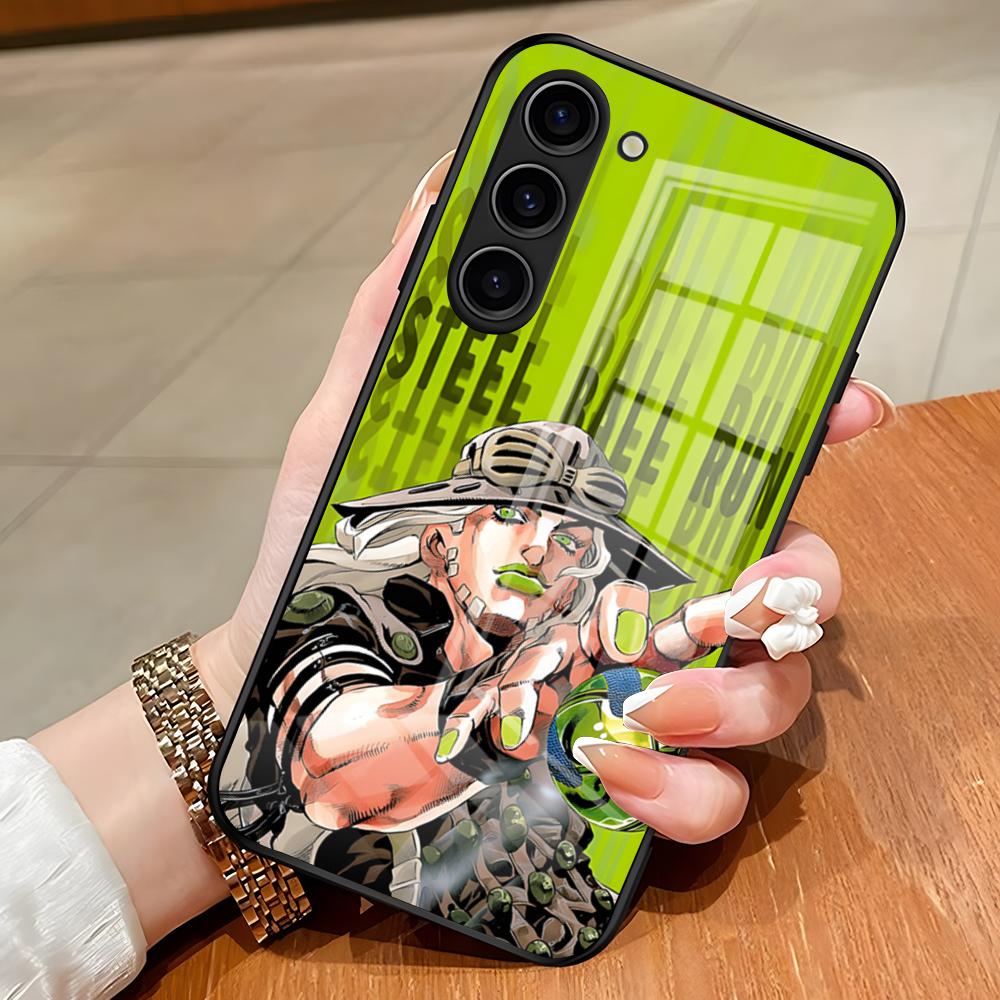

JoJos Latest Work Steel Ball Run Phone Case For Samsung S26 S25 Edge Ultra S23 S22 S21 S20 Ultra Plus S24 Fe A54 A53 A25 Glass Samsung A56