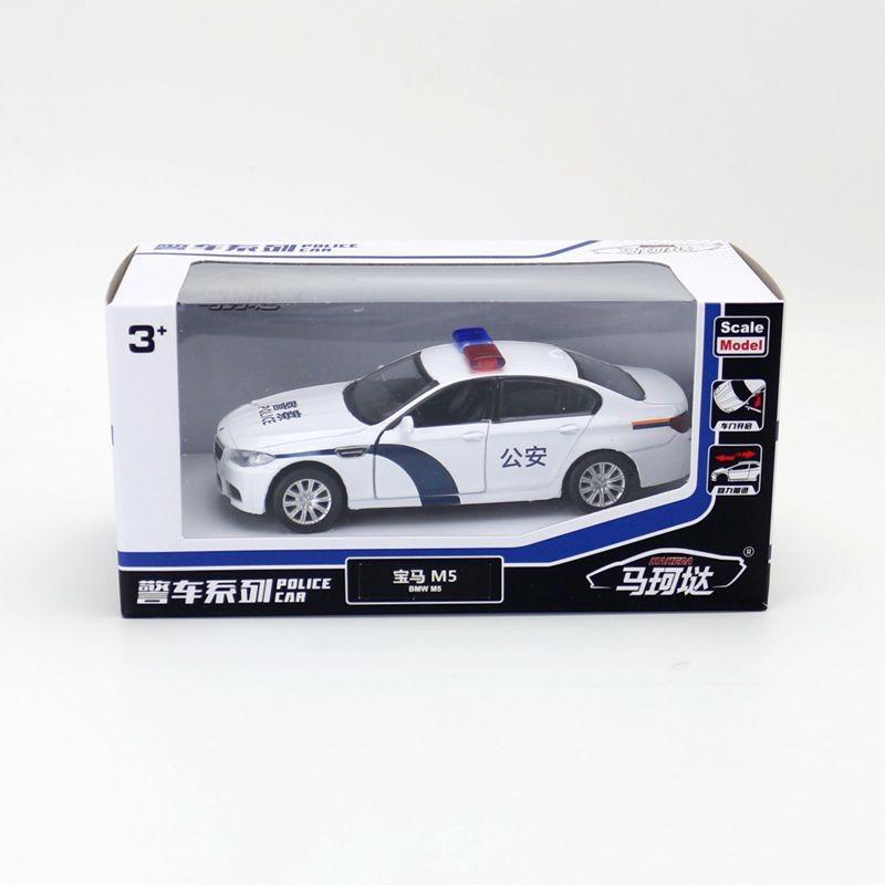 Alloy M5 Car Model 136 Scale Police Emergency Vehicle For Kids Collectors