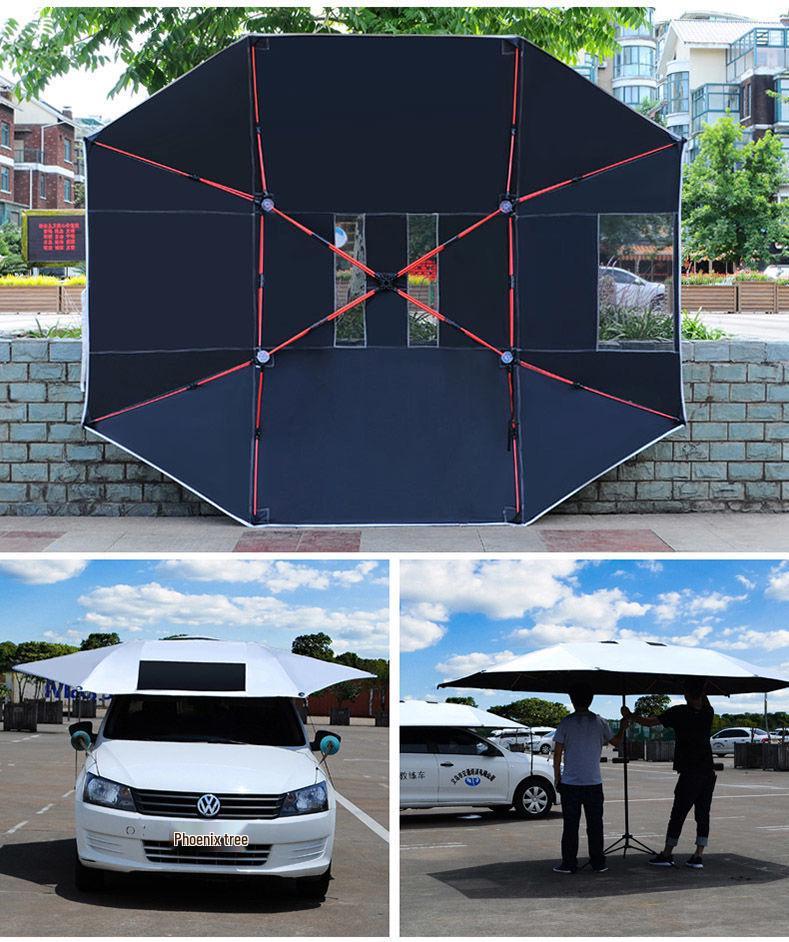 Coach Car Sunshade: Driving School Special Folding Roof Canopy Umbrella