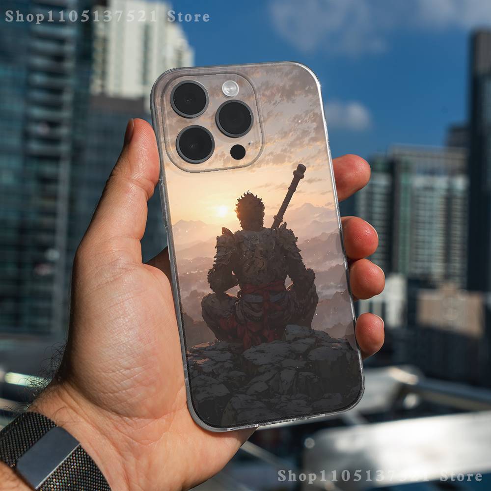 Black Myth Wukong Phone Case For iPhone 17,16,11,15,13,14,12,Air,Mini,Plus,Pro,Max,Plus,E Clear Soft Shell