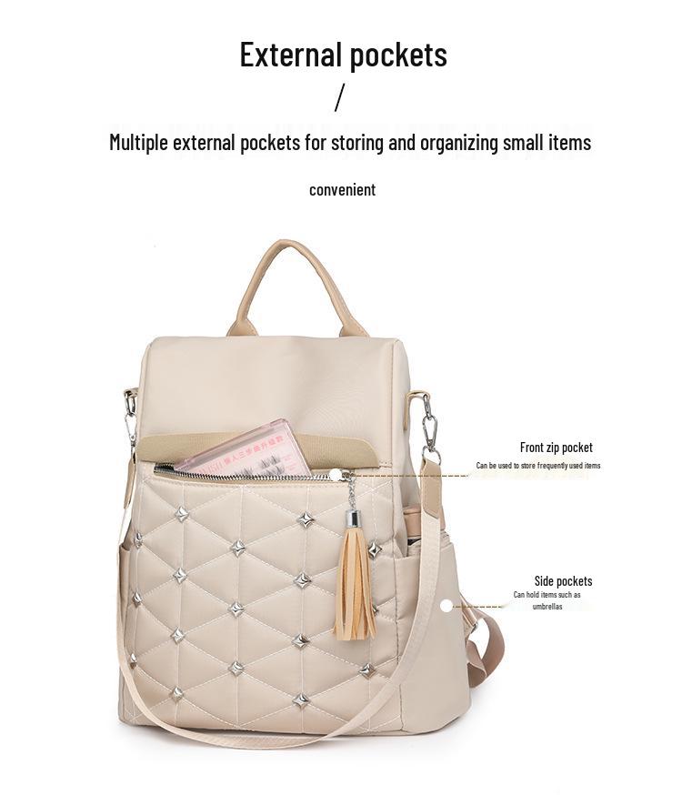 Korean-Inspired High-End Women's Urban Commuter Backpack - Fashionable & Spacious Schoolbag