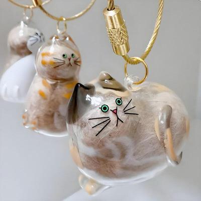 Cat Hair Storage Keyring Capsule Keychain DD-13283