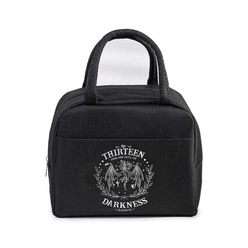 Fourth Wing Thermal Lunch Bag Women Men Office Student Bento Storage Insulation Bags Dragon Rider Fun Lunch Handbag for Kids