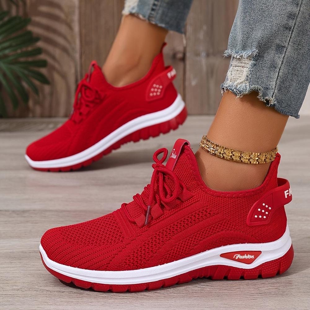 Scarpe da Ginnastica da Donna Moda Traspiranti per Camminare Rete Piattaforma Scarpe da Ginnastica da Donna Palestra Scarpe Vulcanizzate Nere Calzature Femminili