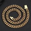 12MM/14MM Heren 18k Gouden Ketting Roestvrij Staal Miami Cuban Link Ketting
